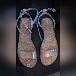 Petite Jolie jelly glitter sandals